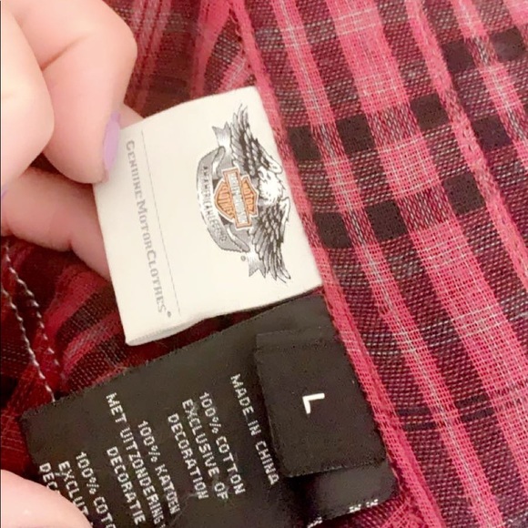 Harley Davidson Long sleeved Snap closure - Picture 6 of 7